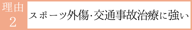 スポーツ外傷、交通事故治療 スポーツ外傷、交通事故治療